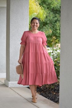 A lot like our past Arwen dresses but now in a thicker solid fabricl. This beauty features a tiered style, ruffled sleeves, lining, and POCKETS in a swing style dress. You can wear it loose or dress it up with a belt. Fabric has no stretch. Modeled in large 5'5.5". 100% Rayon (outer) 100% Polyester (lining) Small (bust 36"/length 42") Medium (bust 38"/length 43") Large (bust 40"/length 43") Flowy Tiered Dress With Ruffle Sleeves For Brunch, Brunch Tiered Dress With Ruffle Sleeves, Modest Flowy Tiered Dress With Ruffle Hem, Casual Tiered Dress With Ruffle Sleeves For Brunch, Modest Tiered Dress With Ruffle Hem, Casual Tiered Dress With Flutter Sleeves For Day Out, Arwen Dress, Beauty Features, Twin Beds