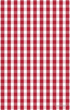 a red and white checkered table cloth