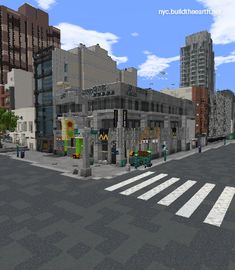 a city street filled with lots of tall buildings