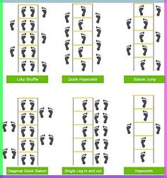 the baby's footprints are arranged in four rows, and each has different names