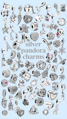 Pandora Bracelet Charms Ideas Silver, Cute Henna Tattoos, Pandora Disney, Charms Pandora