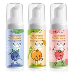 PRICES MAY VARY. 【Child Friendly Formula】This foaming toothpaste is designed for kids specially. Natural ingredients contain xylitol, vitamin C and menthol. It's low fluoride, gluten-free and sugar-free, without peroxide and dyes, perfect for kid’s sensitive growing teeth. 【Favorite Fruit Flavor】Not only smells great with fresh mint strawberry flavour but it makes teeth cleaning more effective and decompose stains easy. 【Special for U-shaped toothbrush】 Perfect suit to U-shaped kids automatic el Homemade Mouthwash, Teeth Whitening Toothpaste, Shapes For Kids, Sls Free Products, Child Friendly