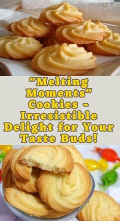 some cookies that are on a plate with the words melting money cookies irresistiblely delight for your taste buds