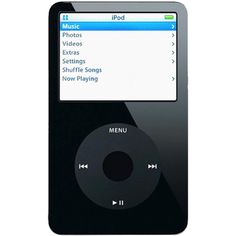 an ipod is shown with the music player on it's screen and its name