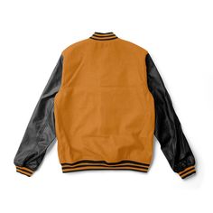 Orange Varsity Jacket, Yellow Varsity Jacket, Custom Letterman Jacket, Varsity Jacket Black, Leather Varsity Jackets, Varsity Letterman Jackets, Baseball Teams, Letterman Jackets, Varsity Jackets