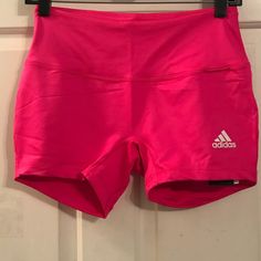 Nwt, Price Is Firm. Adidas Summer Activewear With Built-in Shorts, Adidas Activewear With Built-in Shorts For Summer, Pink Fitted Athletic Shorts For Summer, Fitted Pink Athletic Shorts For Summer, Pink Stretch Athleisure Shorts, Pink Adidas Activewear For Spring, Pink Athletic Shorts With Built-in Shorts, Pink Stretch Athletic Shorts For Spring, Pink Short Leg Athletic Shorts For Summer