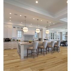 Norwood Hill - Casa Del Playa Collection - Camaron Model Dapur, Kitchen Lighting Design, Kitchen And Dining Room, Kitchen Island Design, Beach House Design, Hus Inspiration, Open Concept Kitchen, Trendy Kitchen, Large Kitchen