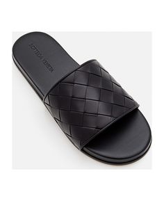 Best price on the market at italist | Bottega Veneta Intreccio Leather Slippers