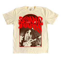 Sonic Youth Fan art shirt; two color screenprint front and back on Comfort Colors Shirts Sonic Youth, Art Shirt, Band Shirt, Art T Shirt, Art Shirts, Favorite Things Gift, Cloth Bags, Comfort Colors, Sonic