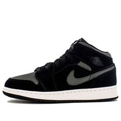 (GS) Air Jordan 1 Mid SE 'Black Anthracite' BQ6931-012 (AJ1/SNKR/Retro/Mid Top/Non-Slip/Basketball) Black Fade-resistant High-top Sneakers With Round Toe, Fade-resistant Black High-top Sneakers, Fade-resistant Black Basketball Shoes For Streetwear, Black Fade-resistant High-top Sneakers, Urban Black Basketball Shoes With Boost Midsole, Black Leather Fade-resistant High-top Sneakers, Casual Black Fade-resistant Basketball Shoes, Black Fade-resistant Casual Basketball Shoes, Black Mid-top Casual Basketball Shoes