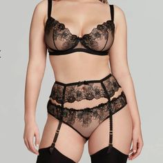 Full Set From Agent Provocateur, Nwt, Briefs And Suspender Size 3 And Bra 32d. Agent Provocateur Lingerie, Silk Bra, Demi Cup Bra, 32d Bra, Mesh Bra, Soft Cup Bra, Demi Bra, Agent Provocateur, Pink Bra