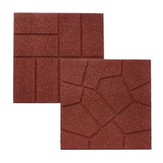 two brown tiles on white background