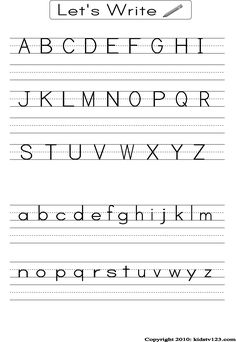 the printable handwriting worksheet for kids