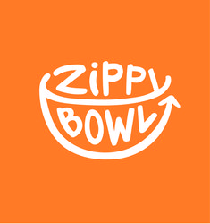 an orange background with the words zipp bowl