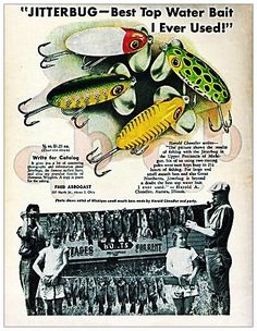 an advertisement for jitterbug's best top water boil fishing lures