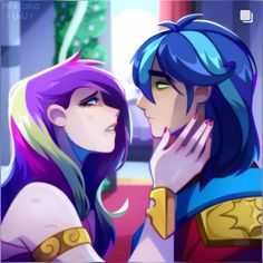 Princess Skystar Mlp, Mlp Couple Poses, Celestia X Sombra Mlp, Shining Armor Fanart, Princess Amore Mlp, My Little Pony Friendship Is Magic, My Little Pony As Humans, Mlp Fan Art Human