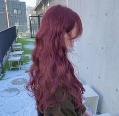 Light Plum Hair Color, Milky Pink Hair Color, Plum Peekaboo Hair, Raspberry Color Hair, Light Magenta Hair, Light Plum Hair, Red Lavender Hair