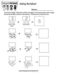 worksheet for adding numbers to the same place with pictures on it, including