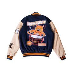 Angry Cat Drum Neko Varsity Jacket Suitable for your daily use ^^ Ready Stock !! Material : - Cotton Fleece - Full Embroidery Design - 2 pocket outside and 1 pocket inside Unisex - Size Chart : Size Chart Width Length Sleve M : Length 70 cm x Widht 60 cm L : Length 72 cm x Widht 62 cm XL : Length 74 cm x Widht 64 cm Please see the size chart guide to determine the appropriate size chart and make sure your variant before check out The package will be sent by FedEx Priority Shipping/DHL worldwide Express for USA and Europe's Area and standart delivery post (anywhere else) *Due to high season may caused the shipping time could be longer than usual For more information, feel free to reach us via message Thank you for visiting ! The order reviews that you give after shopping is very meaningful Fall Cotton Varsity Jacket With Embroidered Graphics, Embroidered Fitted Outerwear For College, Embroidered Cotton Varsity Jacket For Streetwear, Embroidered Long Sleeve Varsity Jacket For College, Winter Cotton Outerwear With Custom Embroidery, Embroidered Fitted Varsity Jacket For Fall, Fitted Embroidered Varsity Jacket With Long Sleeves, Fitted Long Sleeve Embroidered Varsity Jacket, Embroidered Varsity Jacket With Baseball Collar For College