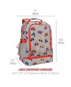 The Bentgo kids prints 2-in-1 backpack and lunch bag makes carrying your school supplies and lunch practical and colorful. This lightweight and durable combination backpack comes in 8 colorful prints, giving kids a chance to express themselves in style. Red Bags For Back To School, Red Backpack For End Of School Year Outdoor Activities, Multicolor Travel Lunch Bag For Back To School, Cheap Multicolor Lunch Bag For School, Cheap Multicolor Lunch Bag With Multiple Compartments, Multicolor Large Capacity Lunch Bag For School, Functional Large Capacity Lunch Bag For On-the-go, Bentgo Kids, Bagged Trucks