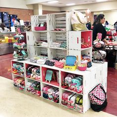 a display in a store filled with lots of items