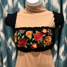 Nwot Women’s Size Small , Embroidered Crop Top, Black With Bright Colorful Flowers!!! Hard To Find, Super Sexy Off The Shoulder Style. Forever 21 Black Floral Print Top, Fitted Floral Embroidered Crop Top For Festival, Fitted Floral Embroidery Crop Top For Festival, Black Embroidered Stretch Tops, Spring Embroidered Fitted Crop Top, Spring Fitted Embroidered Crop Top, Fitted Top With Multicolor Floral Embroidery, Spring Fitted Tops With Multicolor Embroidery, Casual Embroidered Fitted Crop Top