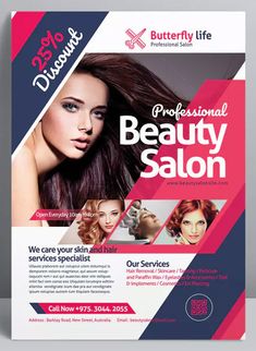 the beauty salon flyer is ready to be used as an advertisement for your business or company