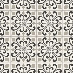 a black and white tile pattern