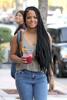 Twist Braids Hairstyles, Famous Ocean, Bushy Hair, Short Box Braids, Twist Braid Hairstyles, Christina Milian