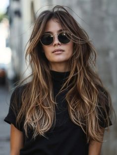 Rambut Brunette, Edgy Haircuts, Summer Haircuts, Brunette Color, Brunette Hair, Layered Haircuts, Layered Hair