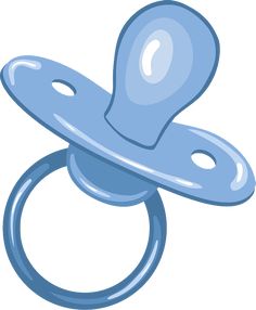 a blue pacifier ring on a white background