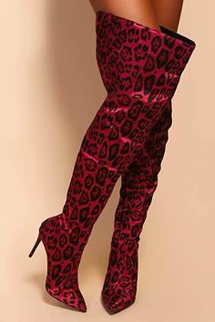 Luxury Red leopard Design – Fashionsarah.com Women Long Boots, Cheetah Boots, Shoe Outfits, Thigh Boots, Leopard Design, Red Leopard, Thigh Boot, Long Boots, Winter Shoes