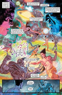 an image of a comic page with some characters in it