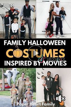 family halloween costumes inspired by movies including pumpkins, jack - o'- lanterns and more