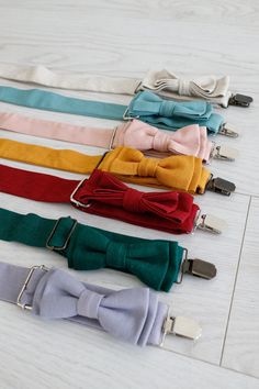 Inspired by the charm of classic gentlemen's attire, our Boys Linen Bow Tie is the perfect accessory to add a touch of elegance to any special occasion. Crafted from high-quality stone washed linen fabric, each bow tie is meticulously handmade with attention to detail. Whether it's a wedding, a party, or a formal event, this bow tie will elevate your little one's outfit and make them stand out with style and sophistication. Our bow ties feature an adjustable strap for a comfortable and secure fit, ensuring that your little gentleman looks his best all day long. The metal hook fastening adds a touch of vintage charm and keeps the bow tie securely in place. Product Details: Stylish stone washed linen fabric Adjustable strap for perfect fit Ideal for weddings, parties, and formal events Faste Dapper Adjustable Bow Tie For Weddings, Classic Bow Tie For Groom, Classic Bow Tie For Wedding, Classic Adjustable Suit And Tie Accessories For Groom, Classic Adjustable Suit Accessories For Groom, Wedding Ring Bearer Outfit, Boys Formal Wear, Boys Formal, Wedding Ring Bearer