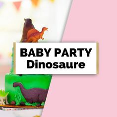 Tableau Pinterest avec des idées pour une fête de bébé sur le thème des dinosaures : décorations préhistoriques, gâteaux en forme de dinosaures, activités amusantes et inspirations pour une baby shower ou un anniversaire inoubliable