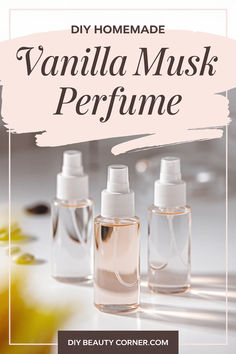 Diy Vanilla Perfume, Diy Perfume Essential Oils, Natural Perfume Recipes, All Natural Perfume, Perfume Oil Recipes, Diy Vanilla, Homemade Perfume, Organic Perfume, Musk Perfume