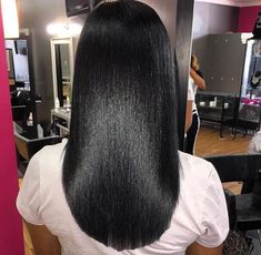 Mid Back Length Hair Black Women, Long Natural Hair Straight, Thick Straight Hair Black Women, Natural Long Hair Black Women Straight, Long Straight Hair Black Women Natural, Black Women Long Straight Hair, Long Hair Black Women Silk Press, Relaxed Hair Growth