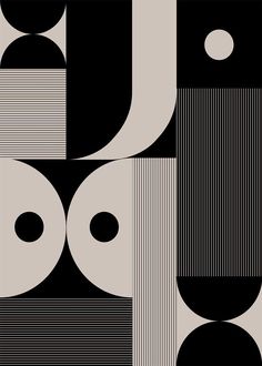 an abstract black and white pattern with circles