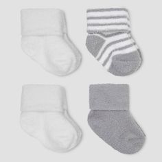 Complete your little one's outfit with this 4-Pack of stylish folded cuff socks from Just One You made by Carter's. This variety pack of simple colors makes it easy to match with any outfit. Chenille Socks, Cheap Kids Clothes, Boys Socks, Hudson Baby, Carters Baby Boys, Knitted Slippers, Carters Baby, Baby Boy Fashion, Baby Socks