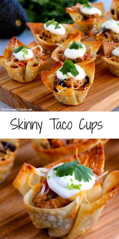 Taco Cups Recipe, Fest Temaer, Vegan Ingredients, Finger Food Appetizers