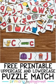 free printable uppercase and lowercase puzzle match for kids to practice letter recognition