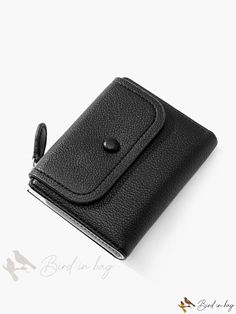 Bird in Bag - Multi-Functional Card and Coin Holder Wallet Modern Black Wallet For Daily Use, Black Trifold Wallet With Coin Pocket For Daily Use, Black Travel Wallet With Coin Pocket, Black Rfid Blocking Wallets For Daily Use, Solid Wallets With Interior Card Slots For Daily Use, Black Bifold Wallet For Daily Use, Black Rfid Blocking Wallets For Everyday, Black Trifold Wallet With Rfid Blocking For Daily Use, Black Rectangular Wallet For Daily Use