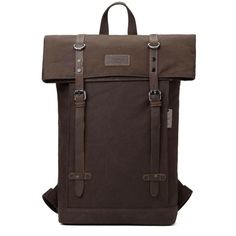 External Features: Troop London Heritage Canvas Laptop Backpack has two sturdy adjustable shoulder straps; The fully padded back panel, Tablet / Laptop friendly; Smart Casual Daypack with Foldable Top carry handle on the top ensures a good grip while traveling; Zipped main compartment has a foldable top, forms a front flap with magnetic button closures; when the main compartment is extended it can be 63 cm in height, which provides flexibility especially when carrying tall objects. Two large fro Waxed Canvas Backpack, Waxed Canvas Bag, Leather Laptop Backpack, Top Backpacks, Phone Pouch, Canvas Backpack, Large Backpack, Waxed Canvas, Laptop Pocket