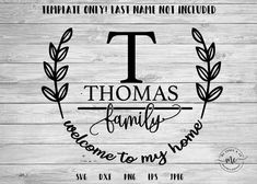 the logo for torres family welcome to our home, with an arrow and laurel wreath