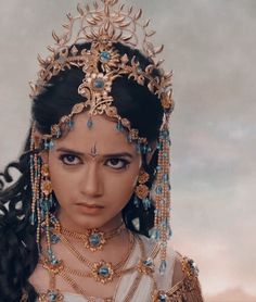 Apsara Core, Devi Aesthetic, Lord Parshuram, Suryaputra Karn, Goddess Makeup, Bollywood Films, Asian Style Dress, Jannat Zubair