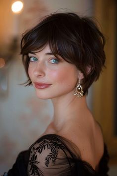 Click for More ➡️ | Save for Later ❤️  Discover 34 stunning and trendy hairstyles for women over 40 with bangs that are perfect for 2024! From chic bobs to layered locks, these stylish cuts will make you look and feel fabulous. Explore the latest trends in bangs, including side-swept, wispy, curtain, and more.  Whether you have thin hair, curly hair, or want to try a new color like blonde or brown, these haircuts are designed to enhance your natural beauty and boost your confidence.  #HairstylesForWomenOver40 #Bangs2024 #Haircuts #HairTrends #Over40Style #HairInspiration #BeautyTips #WomenWithBangs #HairTransformation #HairGoals  21. Short Bob with Feathered Bangs - Hairstyles For Women Over 40 With Bangs Bobbed Hair With Curtain Bangs, Short Bangs Side Part, Katie Holmes Pixie Haircut, Shaggy Pixie With Bangs, Short Sideswept Bangs, Garcon Haircut Woman Hair, Woman Over 60 Hairstyles, Long Pixie With Curtain Bangs, Soft Dramatic Short Hair