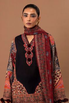 Brand: Sana SafinazProduct Code: H243-019A-2BQCollection: Mahay by Sana Safinaz Unstitched Winter CollectionFabric: Slub DESIGN DETAILS: Digital Printed Front On Slub 1.15 Meters Digital Printed Back On Slub 1.15 Meters Digital Printed Sleeves On Slub 0.65 Meters Embroidered Neckline On Organza 1 Piece Rotary Printed Dupatta On Khaddar 2.5 Meters DISCLAIMER:* Lining, Laces, and Tassels are not included in unstitched variants.* Embellishment items in stitched outfits are subject to market availability.* Product color may vary due to photographic lighting or your device settings. CARE INSTRUCTIONS: Extra Fabric Has Been Used For Shoot Original Color May Vary Slightly From The Picture Dry Clean Recommended Iron The Clothes At Moderate Temperature Do Not Use Bleach, Or Stain Removing Chemicals Sana Safinaz, Lace Accessories, Printed Dupatta, Basic Wear, Wedding Sale, Embroidered Neckline, Pakistani Dress Design, Pakistani Designers, Extra Fabric