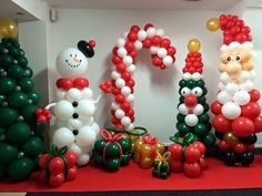 balloons are arranged in the shape of numbers and characters for an upcoming year celebration,