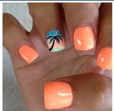 Summer nails are all about embracing vibrant colors, playful designs, and a touch of shimmer. Here are some popular summer nail trends to try out: Bright Neon Shades: Neon colors like hot pink, electric blue, and neon green scream summer vibes. They're bold and eye-catching, perfect for sunny days. Pastel Hues: Soft pastel shades like baby pink, mint green, and lavender are also popular for a more subtle, understated look that still feels summery. Enjoy experimenting with these summer nail trend Beach Nails Square Short, Beach Manicure And Pedicure, Beachy Nail Designs, Ocean Nails, Jamaica Outfits, Cruise Nails, Wave Nails